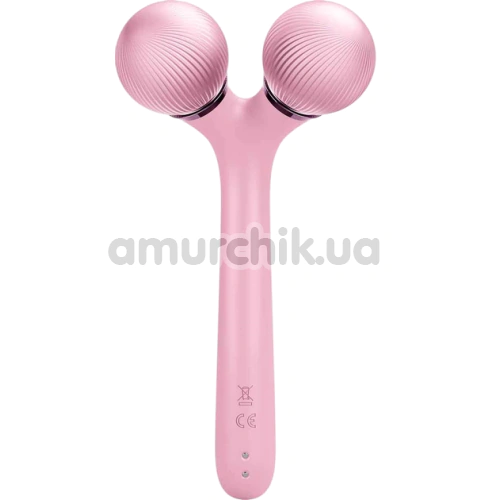 Ультразвуковий масажер Geske Sonic Facial & Body Roller 4 in 1, світло-рожевий