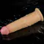 Вибратор с ротацией Dual-Layered Silicone Nature Cock LV410210, телесный - Фото №22