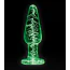 Анальна пробка Firefly Tapered Glass Plug Small, світиться у темряві - Фото №3