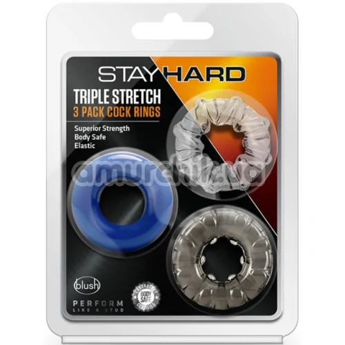 Набор эрекционных колец Stay Hard Triple Stretch