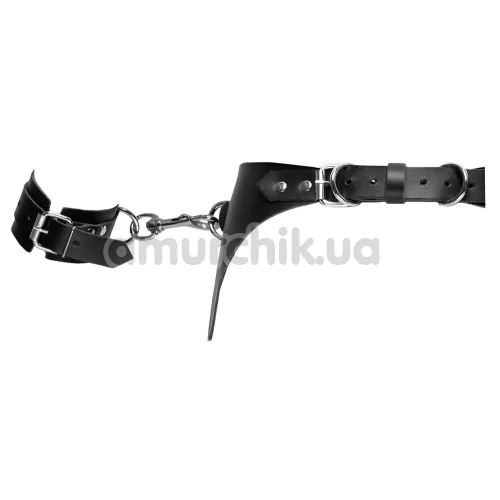 Гартери з фіксаторами для рук Zado Fetish Line Suspender Belt, чорні