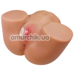 Искусственная вагина и анус с вибрацией Crazy Bull Ilana, телесная - Фото №1