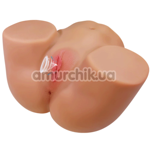 Искусственная вагина и анус с вибрацией Crazy Bull Ilana, телесная - Фото №1
