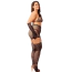 Комплект Star Night Sinful Luxe Diamond Fishnet Set, черный: бюстгальтер + пояс для чулок + перчатки + трусики-стринги + чулки - Фото №5
