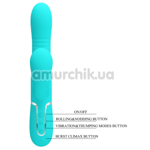 Вибратор с пульсацией Pretty Love Mariana, бирюзовый
