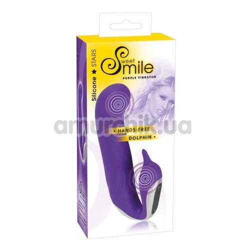 Вібратор Smile Hands Free Dolphin, фіолетовий
