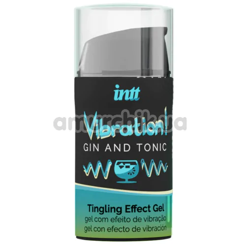 Возбуждающий гель с эффектом вибрации Intt Vibration Gin Tonic Tingling Effect Gel - джин-тоник, 15 мл - Фото №1