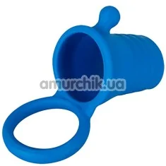 Насадка на пенис Clitoral Mass Silicone Ornament, синяя - Фото №1