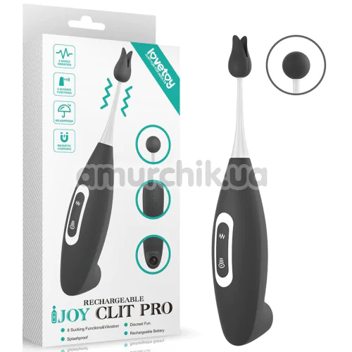 Кліторальний вібратор з вакуумним стимулятором IJOY Rechargeable Clit Pro, чорний