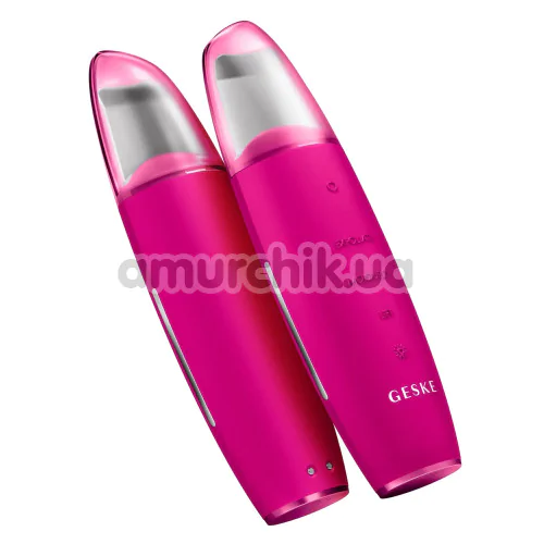 Микротоковый скрабер для кожи лица Geske MicroCurrent Skin Scrubber & Blackhead Remover 9 in 1, ярко-розовый