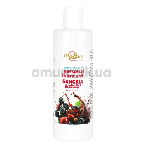 Массажный лубрикант MyLove Aroma Series Personal Lubricant 2in1 Sangria - сангрия, 300 мл - Фото №1