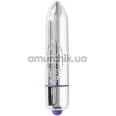 Кліторальний вібратор Rocks - Off RO - 120mm Ammo L'Amour, срібний - Фото №1