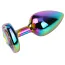 Анальна пробка з райдужним кристалом Matrix Mont Rainbow Heart Gem Plug S, мультикольорова - Фото №3