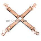 Ремінці для фіксаторів Liebe Seele Rose Gold Memory Leather Hogtie, золоті - Фото №1
