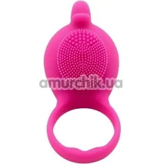 Віброкільце Silicone Love Ring Dolphin, рожеве - Фото №1