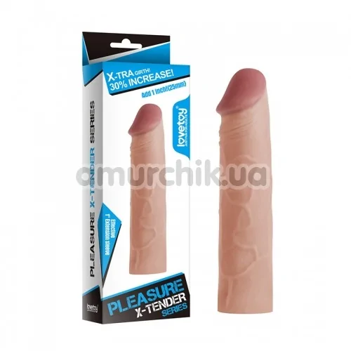 Насадка - удлинитель пениса Lovetoy Pleasure X-Tender Series LV1050, телесная