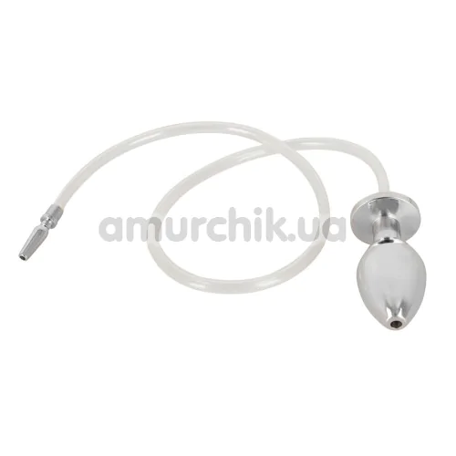 Уретральна вставка з анальною пробкою Penis Plug Piss to Ass Plug, срібна - Фото №1 Уретральна вставка з анальною пробкою Penis Plug Piss to Ass Plug, срібна - Фото №1