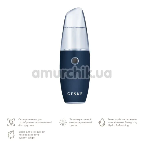 Зволожувач для шкіри обличчя Geske Facial Hydration Refresher 4 in 1, темно-синій
