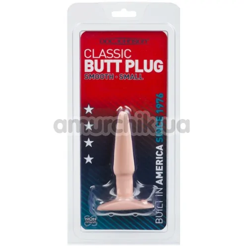 Анальная пробка Classic Butt Plug Smooth Small, телесная