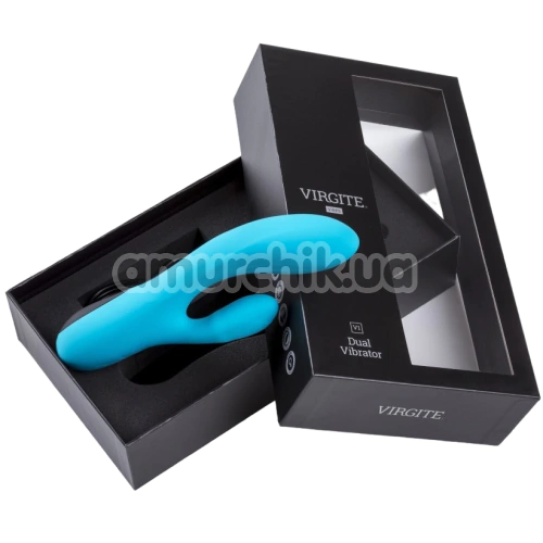 Вібратор Virgite Vibes Dual Vibrator V1, блакитний
