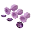 Набор анальных пробок с фиолетовым кристаллом Alume Silicone Plug, фиолетовый - Фото №7