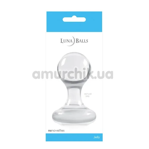 Анальная пробка Luna Balls Medium, прозрачная