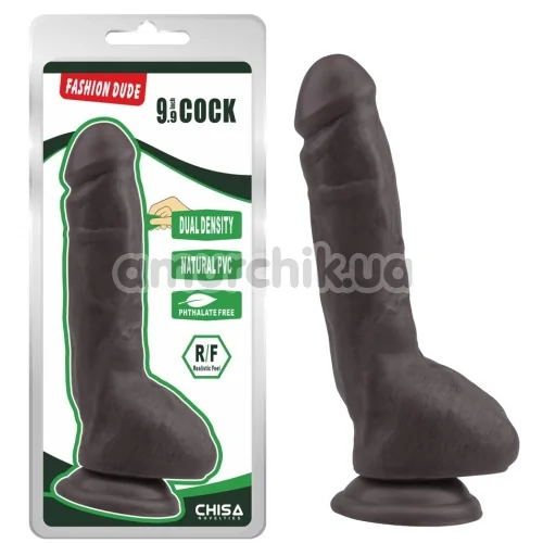Фаллоимитатор Fashion Dude 9.9 Inch Cock, темно-коричневый