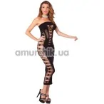 Платье-сетка Big Spender Seamless Long Dress, черное - Фото №1