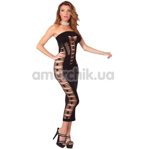 Сукня-сітка Big Spender Seamless Long Dress, чорна - Фото №1