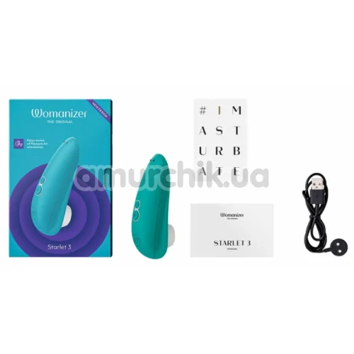 Симулятор орального секса для женщин Womanizer Starlet 3, бирюзовый
