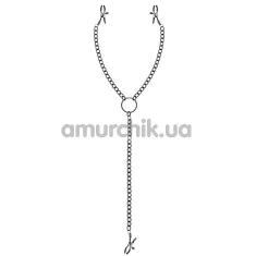 Зажимы для сосков и клитора Bedroom Fantasies Nipple & Clit Clamps Adjustable, черные - Фото №1