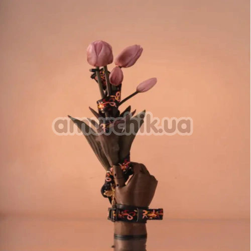 Бондажний набір Lockink The Flowering Serpent Leather Bondage Restraint Set 12PC, чорний