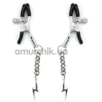 Зажимы для сосков Liebe Seele Lightning Nipple Clamps, серебряные - Фото №1