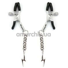 Зажимы для сосков Liebe Seele Lightning Nipple Clamps, серебряные - Фото №1