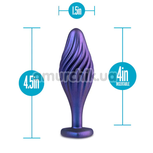Анальная пробка Anal Adventures Matrix Swirling Bling Plug, фиолетовая