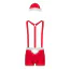 Костюм Санты Obsessive Mr Claus Set, красный: трусы с подтяжками + шапка - Фото №5