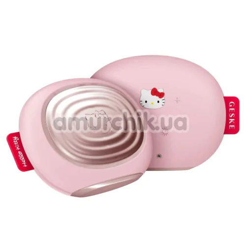 Ультразвуковой массажер-маска для лица Geske Sonic Warm & Cool Mask 8 in 1 - Hello Kitty, розовый