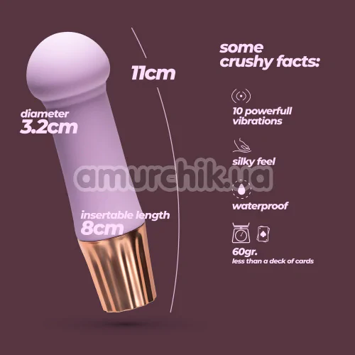 Кліторальний вібратор Crushious Mellow Puff, бузковий