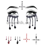 Украшение для лица Leg Avenue Evil Nun Rhinestone Stick-On Jewels, черное - Фото №1