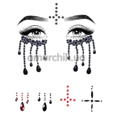 Украшение для лица Leg Avenue Evil Nun Rhinestone Stick-On Jewels, черное - Фото №1