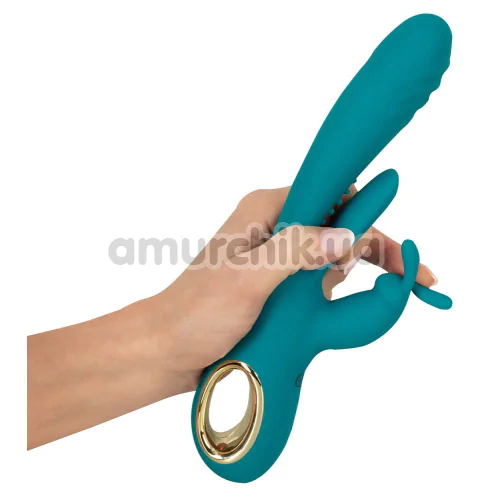 Вибратор Sweet Smile Rabbit Vibrator With Thrust Function And G-Spot Stimulation, бирюзовый