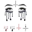 Прикраса для обличчя Leg Avenue Evil Nun Rhinestone Stick-On Jewels, чорна - Фото №1