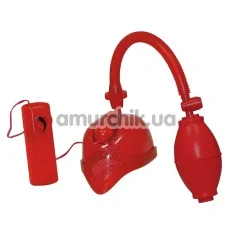 Вакуумная помпа для вагины с вибрацией Vibrating Vagina Sucker red - Фото №1