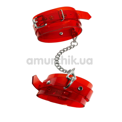 Фиксаторы для ног Feral Feelings Ankle Restraints Laquer, прозрачно-красные - Фото №1