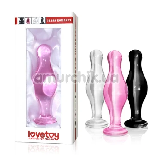 Анальная пробка Love Toy Glass Romance Dildo GS16, розовая