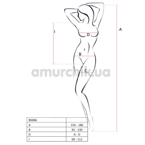 Боди Passion Free Your Senses Erotic Line BS086, белое
