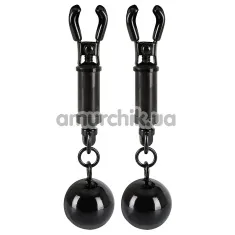 Зажимы для сосков Heavy Balls Nipple Clamps, черные - Фото №1