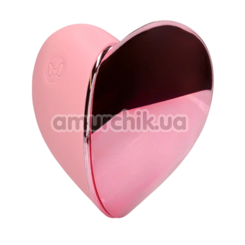 Клиторальный вибратор с пульсацией Loveline Tapping Heart Vibrator, розовый