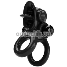 Віброкільце для члена Pretty Love Passionate Ring, чорне - Фото №1