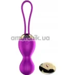 Вагінальні кульки з вібрацією Foxshow Vibrating Silicone Kegel Balls, фіолетові - Фото №1